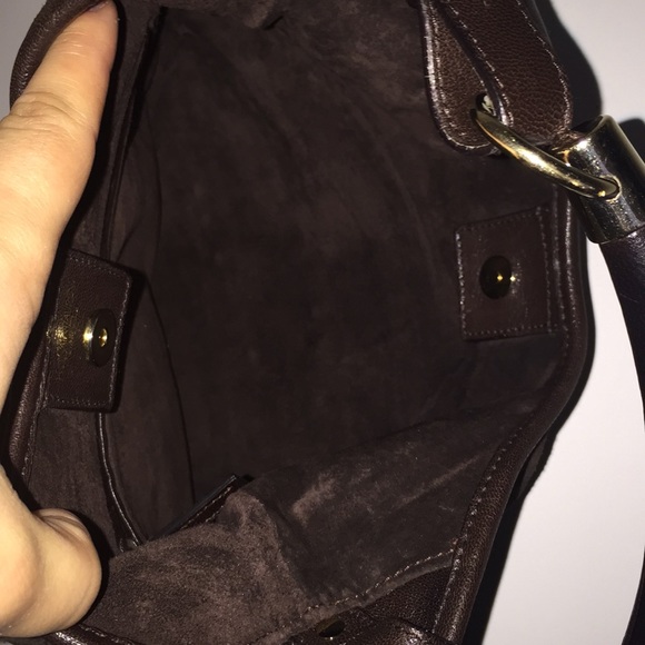 Authentic YSL Suede Leather Ruffle Mombasa Bag - Picture 6 of 7